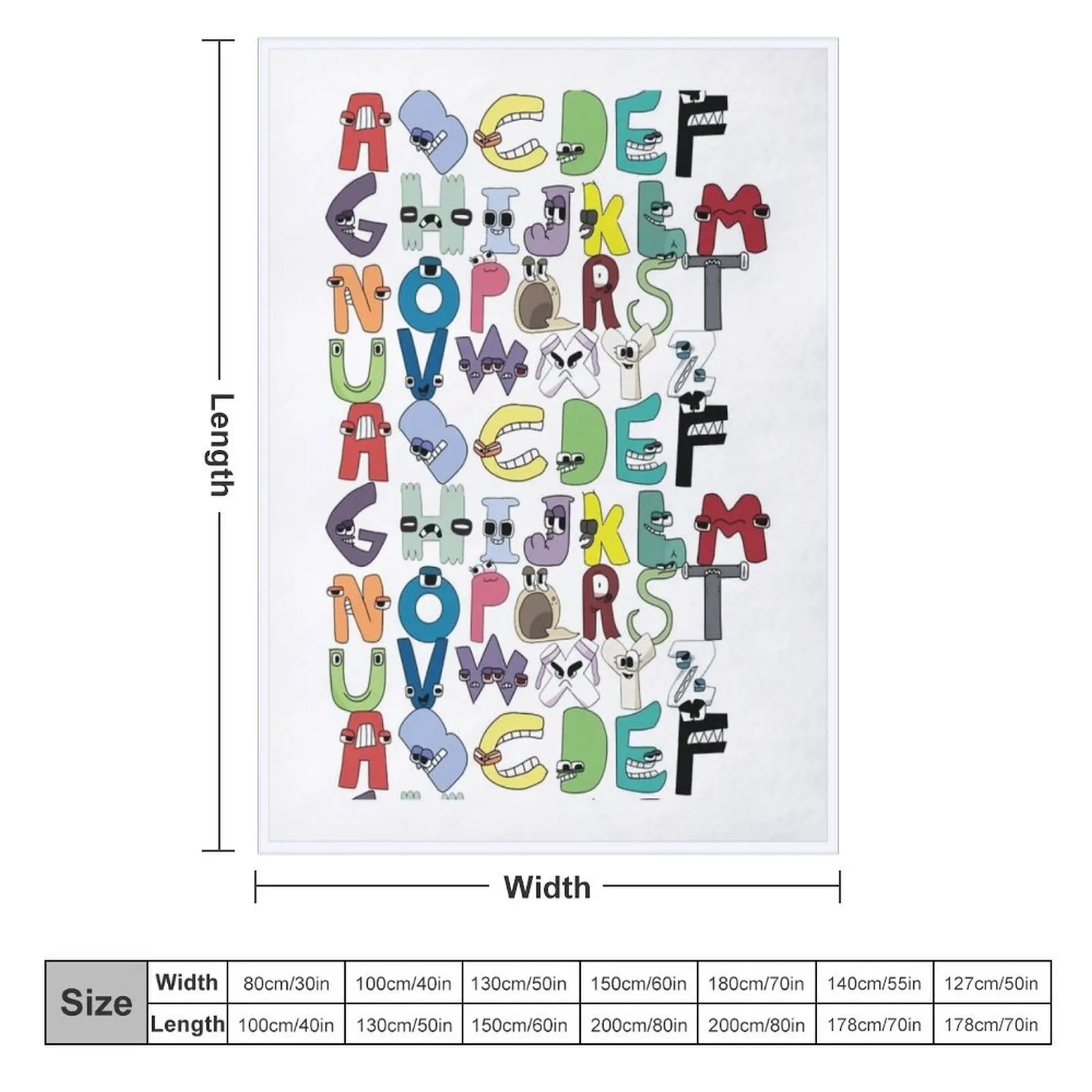 Alphabet Lore Throw Blanket Sofa Throw bed plaid Blankets