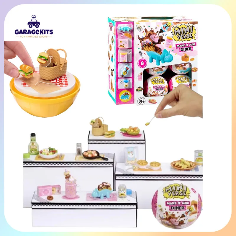 

Mga Miniverse Make It Mini Diner Series Blind Box Cuisine Miniature Scene Kids Play House Toy Shrimp Decoration Birthday Gift