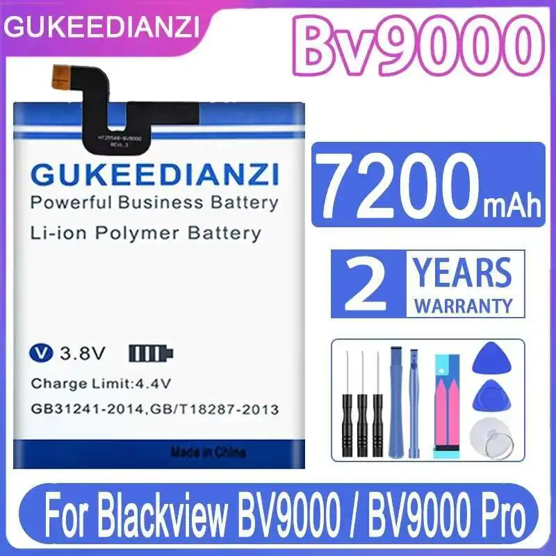 

GUKEEDIANZI Bv 9000 7200mAh Replacement Battery For Blackview BV9000/BV9000 Pro BV9000pro BV 9000 Pro Batteria + Free Tools