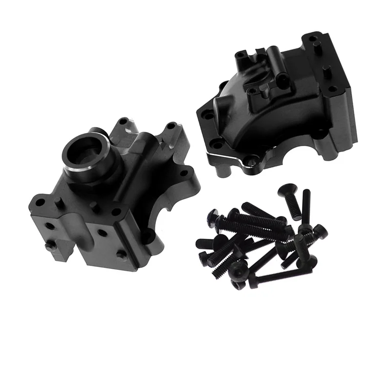 Aluminum Front Rear Bulkhead Gearbox Housing 9529 for 1/8 Traxxas Sledge 95076-4 RC Car Upgrades Parts Accessories,Black