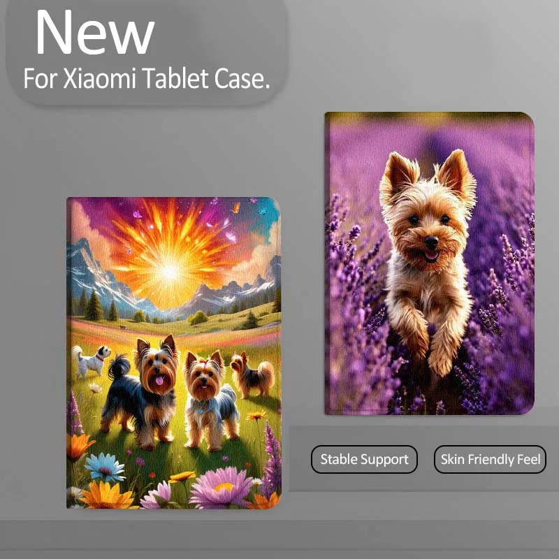 

Yorkshire Terrier Lavender Field For Xiaomi Redmi Mi Pad 4 5 6 7 8 K SE Mini Pro Plus Max 10.1 11.2 inch Tablet Case