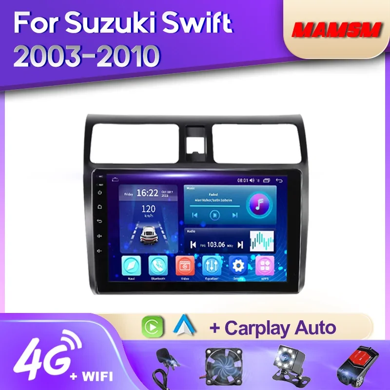 

MAMSM Android 12 Car Radio For Suzuki Swift 2003 - 2010 Car Multimedia Video Player Navigation Stereo GPS Carplay Autoradio 2Din