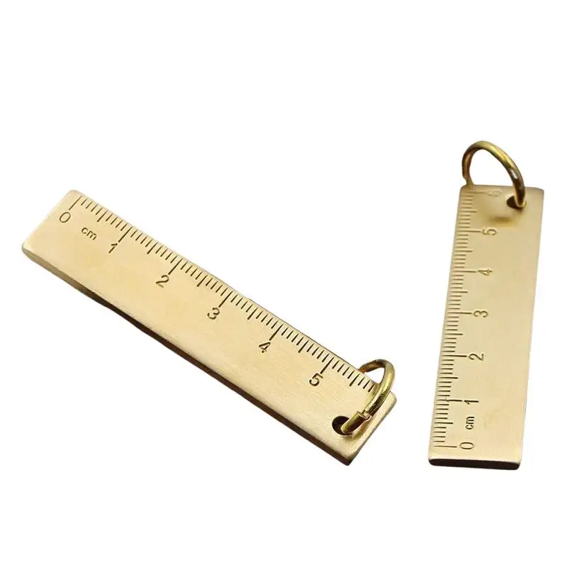 Metall-Lineal Schlüsselanhänger für Kinder und Schüler, Neuheit, koreanisches Schreibwaren- und Schulzubehör, 6 cm – Detail 5