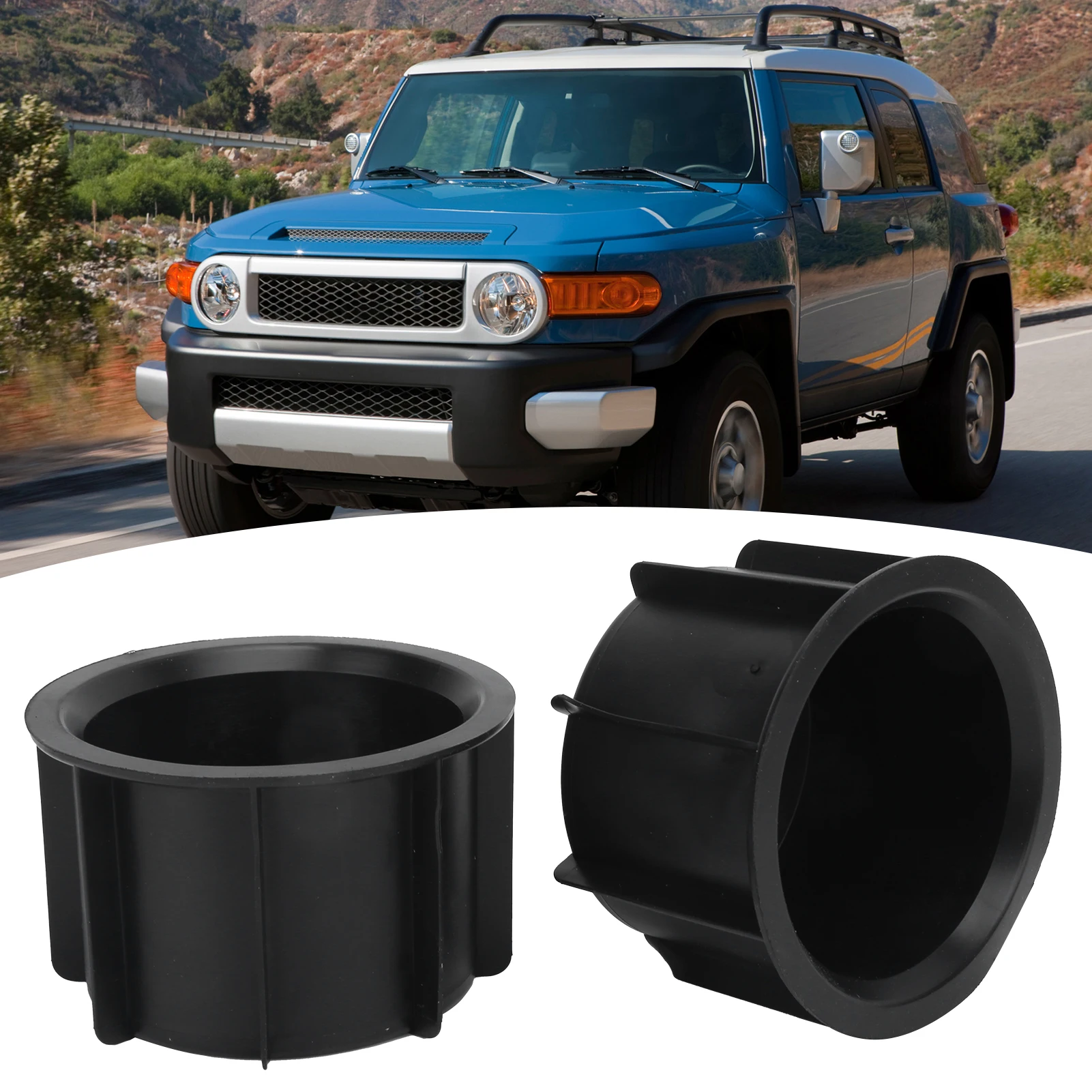 Paar Middenconsole Bekerhouder 55616-35010 Rubber Zwart Vervanging Voor Fj Cruiser 2007-2014