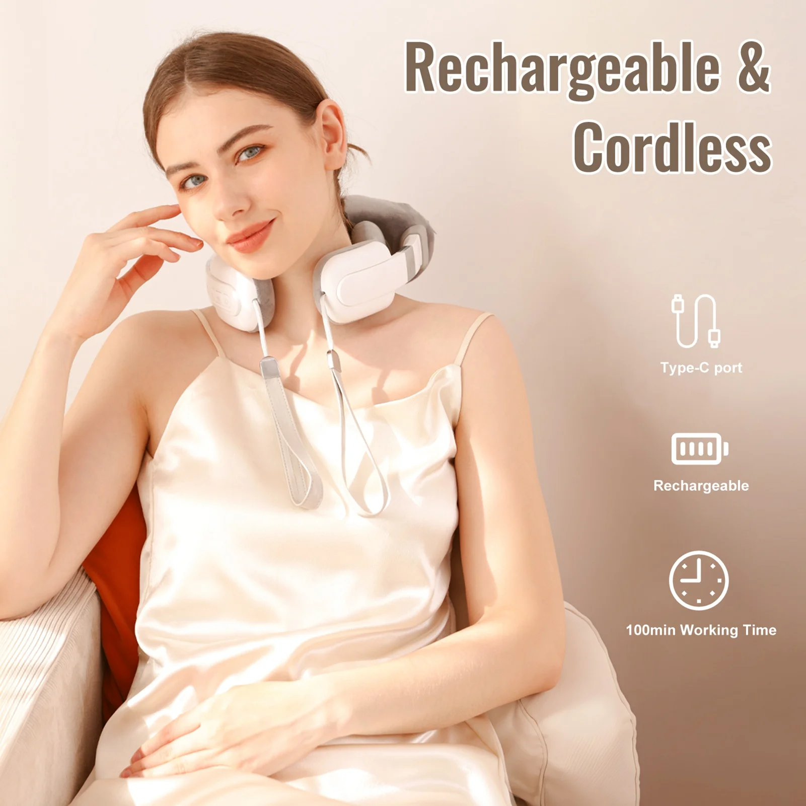 مدلك الرقبة مع مدلك الكتف الحراري للرقبة 4D العجن أوضاع متعددة قابلة للشحن مدلك الرقبة مع مدلك الكتف الحراري #1