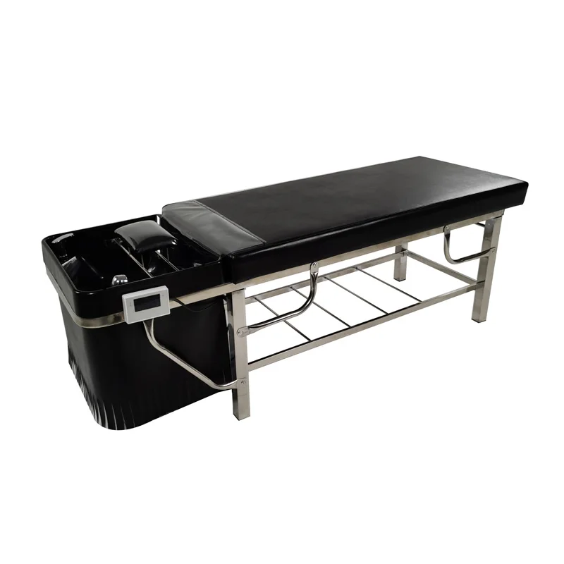 Barber shop special new stainless steel frame Thai shampoo bed full lie massage hair salon hair flush bed