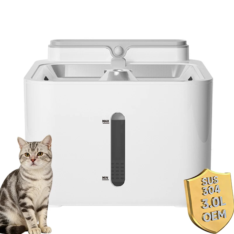 

3L Automatic Cat Water Fountain Wireless Sense Dog Drink Bowl Portable Rechargeable Dispenser Pet Drinking Fountain for Cats