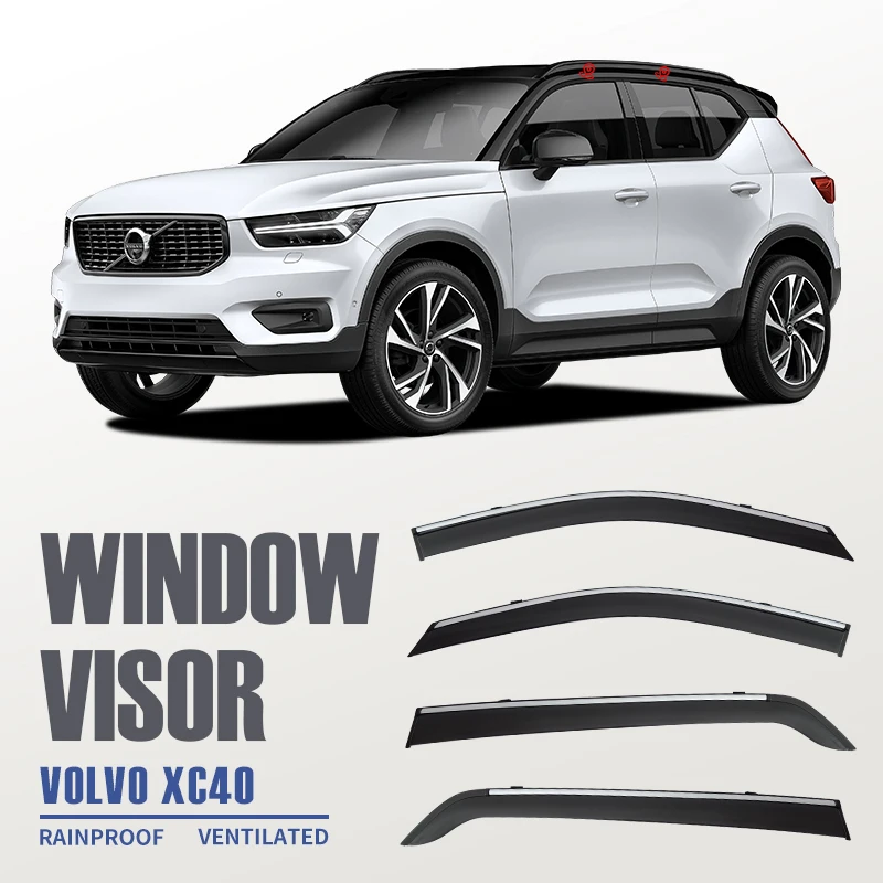 

Window Visor For Volvo XC40 2018 2019 2020 2021 Auto Door Visor Weathershields Window Protectors