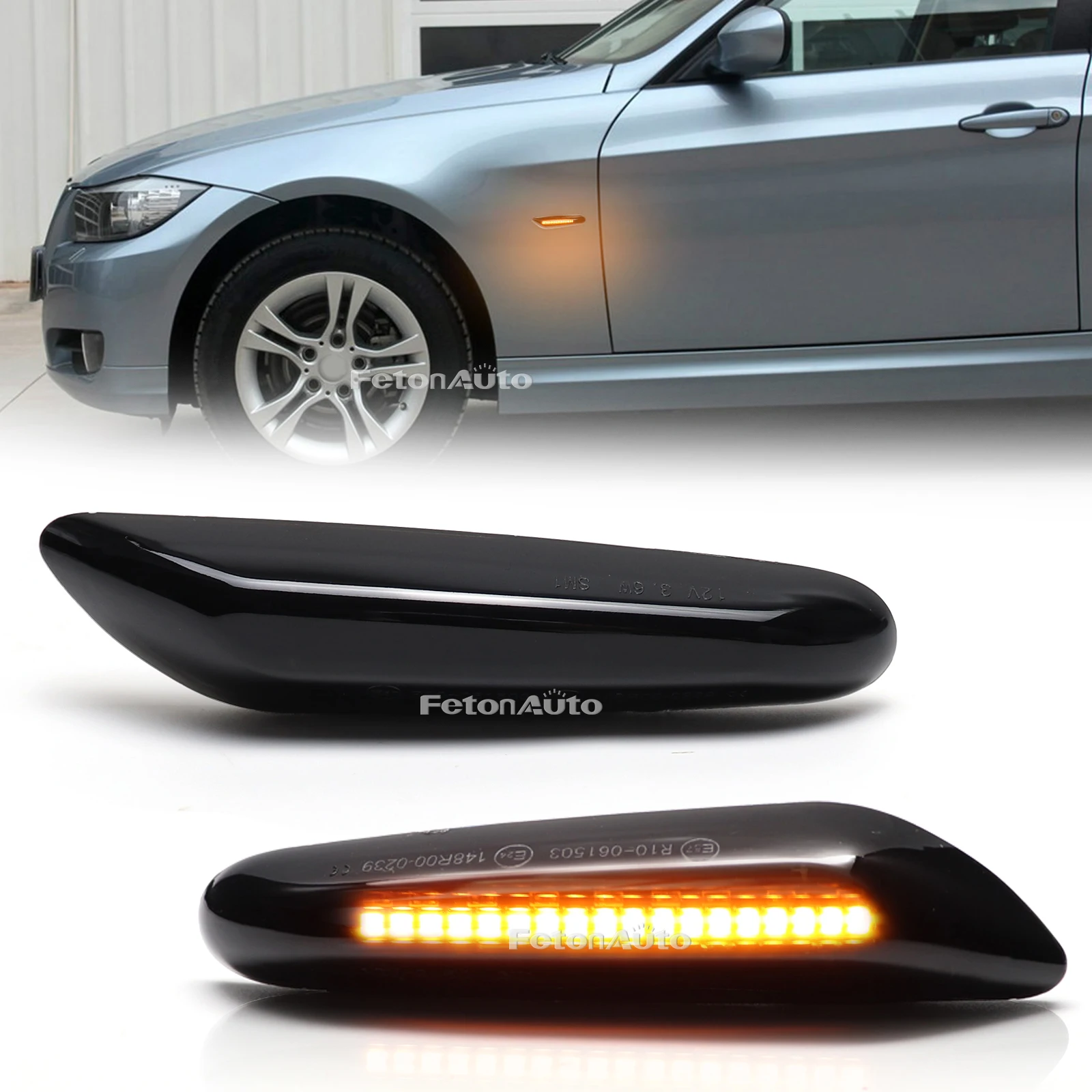 2 pcs Dynamic Flasher Turn Signal Side Marker Lights Running Water For BMW E90 E91 E92 E93 E60 E87 E82 E61 E46 LED Lights