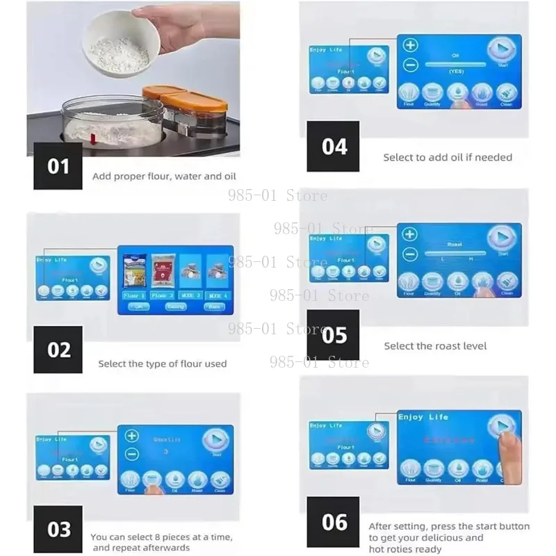 Household Automatic Roti Maker Electric Flatbread Machine Chapati Tortilla Pancake Crepe Maker Plate