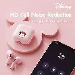 Disney-F12 TWS Fones De Ouvido Sem Fio Bluetooth, Redução De Ruído, Fones De Ouvido Bonitos, Som Estéreo HiFi, Fones De Ouvido De Jogos, Moda, Novo, 2023