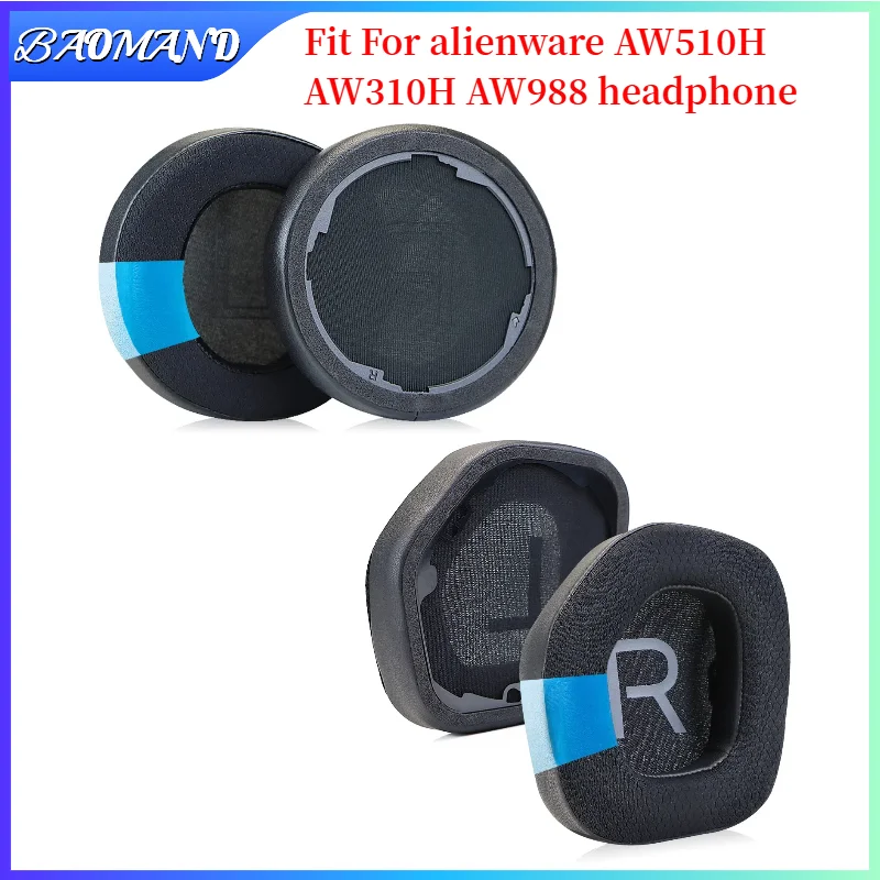 

Replacement Earpads for alienware AW510H AW310H AW988 Headset Headphones Leather Sleeve Earphone Earmuff