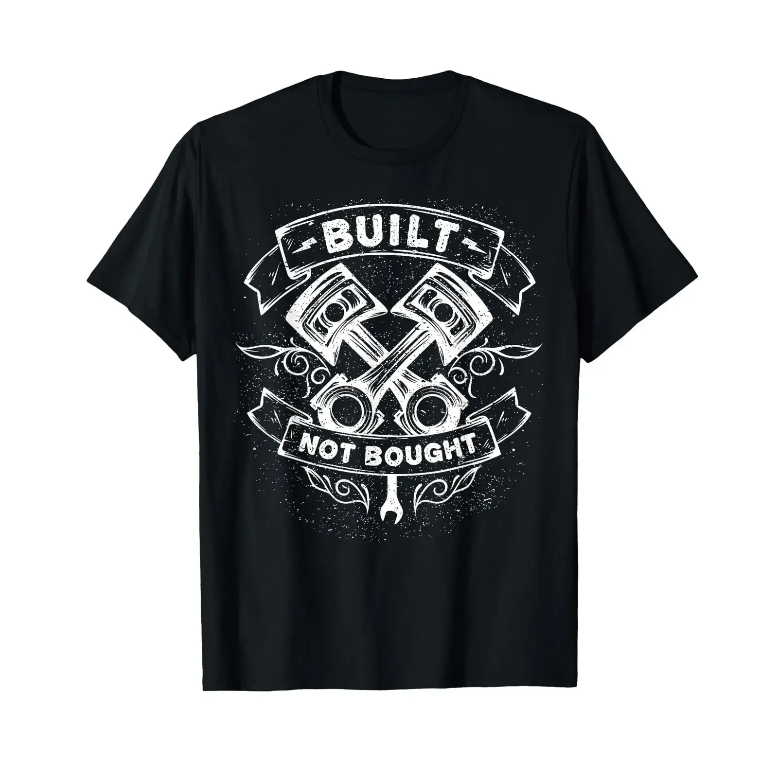 Mechanic Pistons Car Guy Stuff Vintage Built Not Bought T Shirt vintage Washed Stylish Stretched streetwear Versatile Unisex