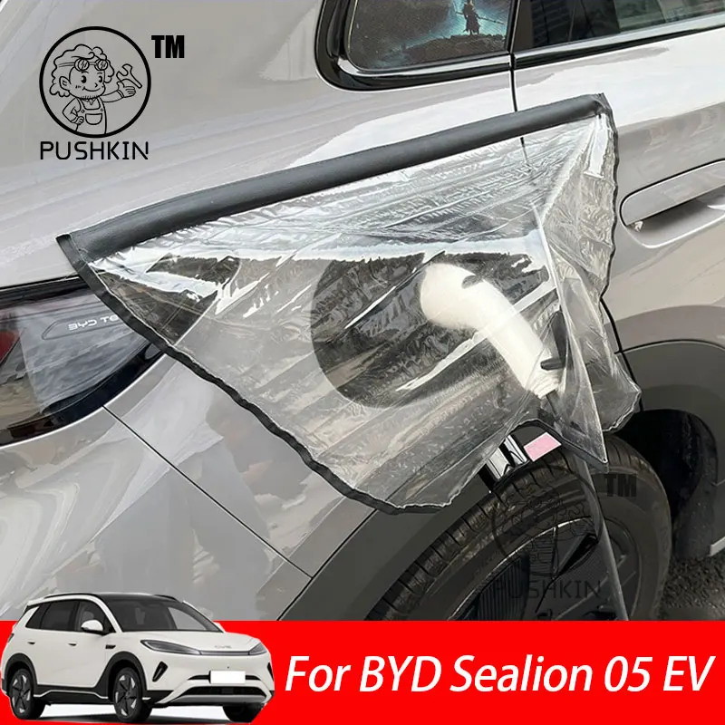 

For BYD sealion 05 EV 2025 2026 Car New Energy Vehicle Charging Port Rain Cover Waterproof Portable Anti-leakage Accessories