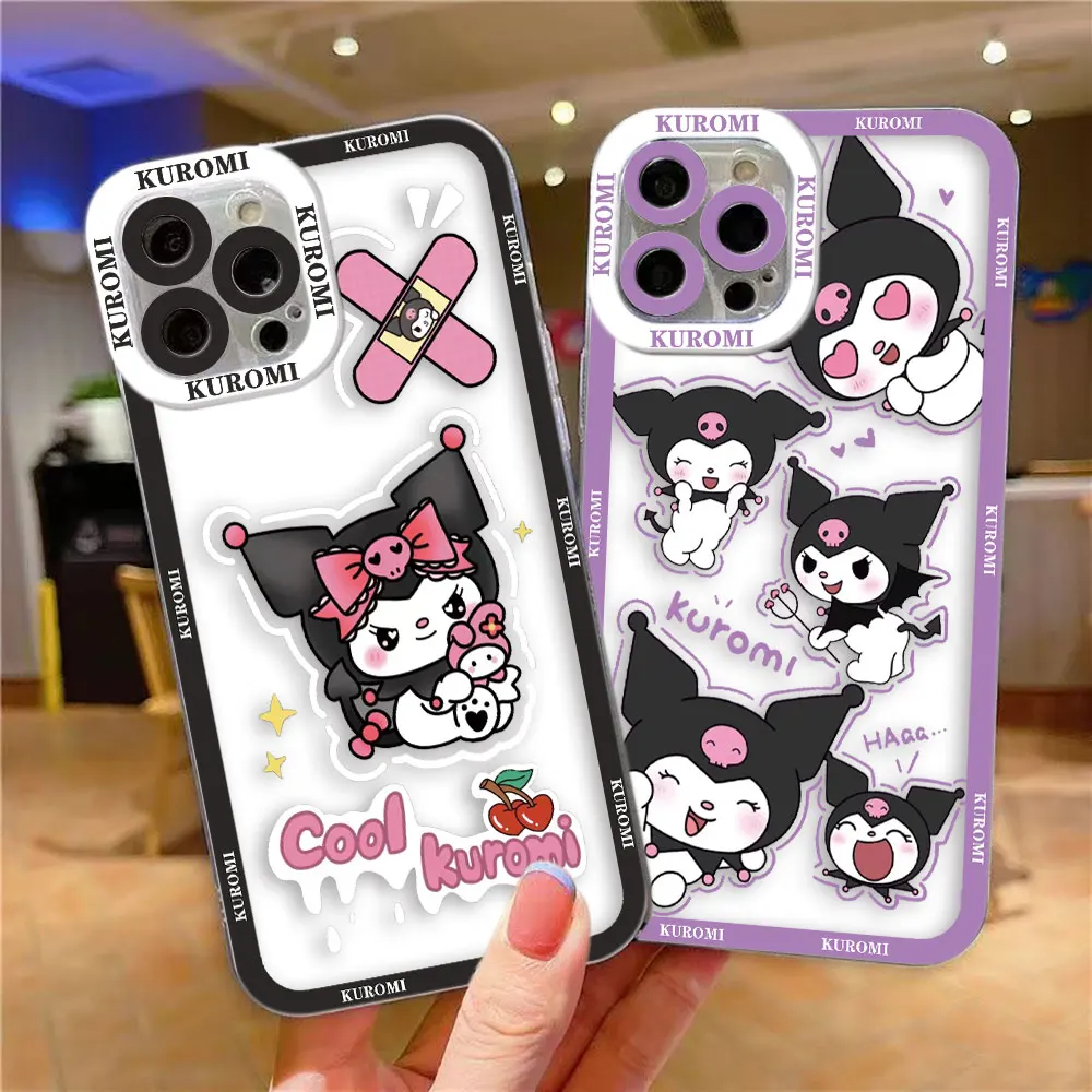 Cartoon K-Kuromi Clear Phone Case For Infinix TECNO POVA 2 3 POP SMART 4 5 6 7 8 NOTE 10 11 12 G96 30 30I CAMON 19 20 Case