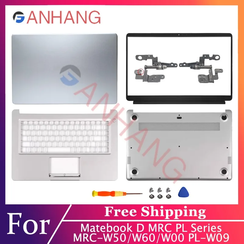 

New Case For Huawei Matebook D15 MRC-W50 W60 W00 W10 WX0 PL-W29 W19 W09 W00 Laptop LCD Back Cover Front Bezel Bottom Case Hinge