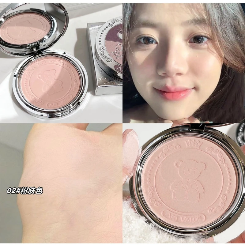 Cute Bear Oil Control Powder Long Lasting Concealer Dry and Wet Dual Purpose Makeup Facial Powder Korean New Makeup Products