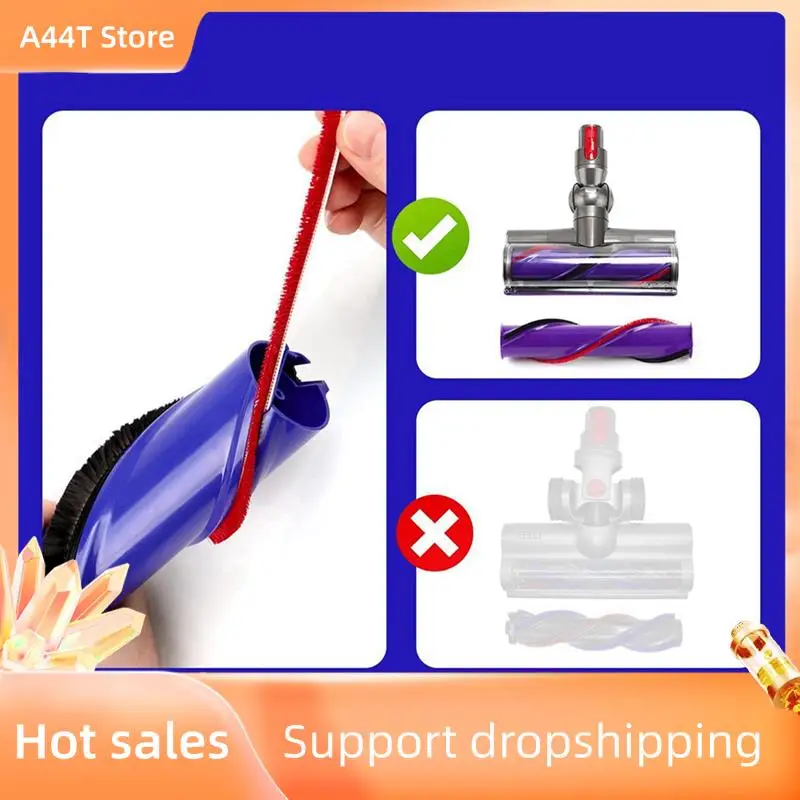 A44T 14Pcs Soft Plush Strip For Dyson V7 V8 V10 V11 Vacuum Cleaner Attachments Roller Brush Replacement Parts