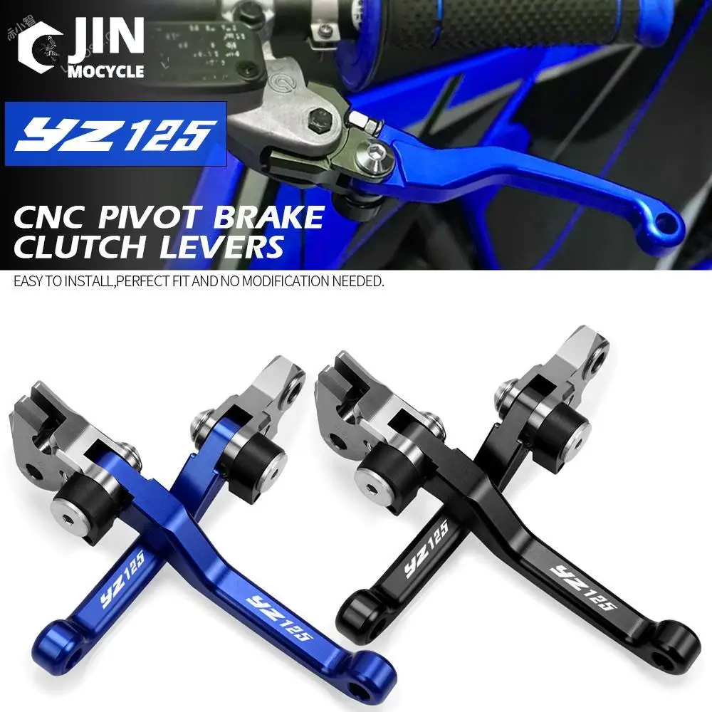 

For YAMAHA YZ125 2008 2009 2010 2011 2012 2013 2014 Motorcoss Pit Dirt Bike Pivot Foldable Brake Clutch Levers With LOGO YZ125