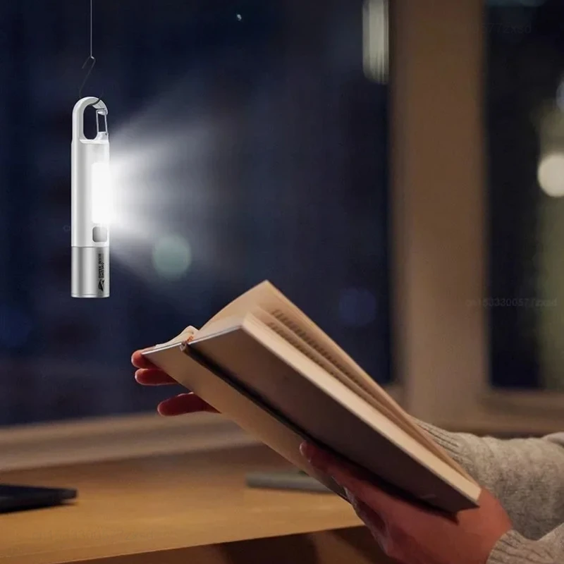 Xiaomi-Lampe de poche multifonctionnelle aste avec lumière latérale, lampe de bain extérieure, haute luminosité, ménage d\'urgence, camping