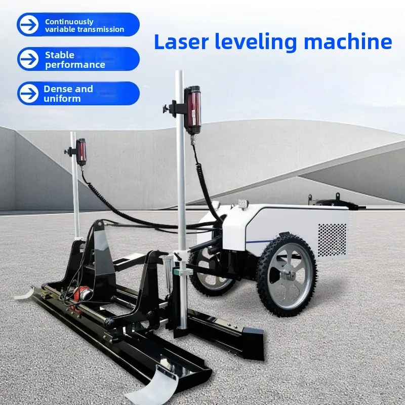 Concrete laser leveling machine, large cement leveling telescopic boom leveling machine