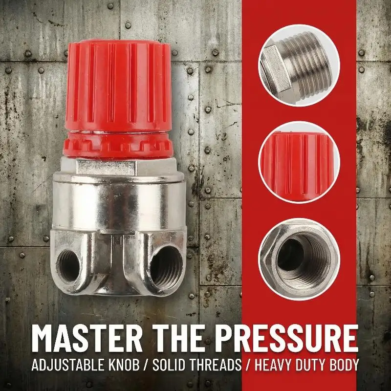 △ Valve Pressure Regulating High Accuracy 3 Holes 4 Holes Control Air Compressor Accessory Air Pump Parts Power Tool