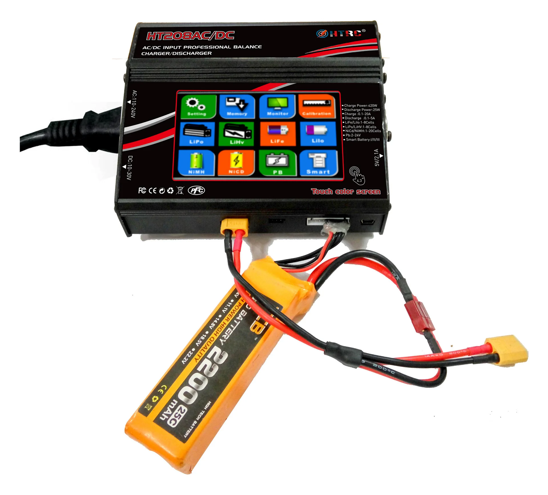 

HT208AC/DC intelligent balanced charger B6 B6AC charger model airplane charger