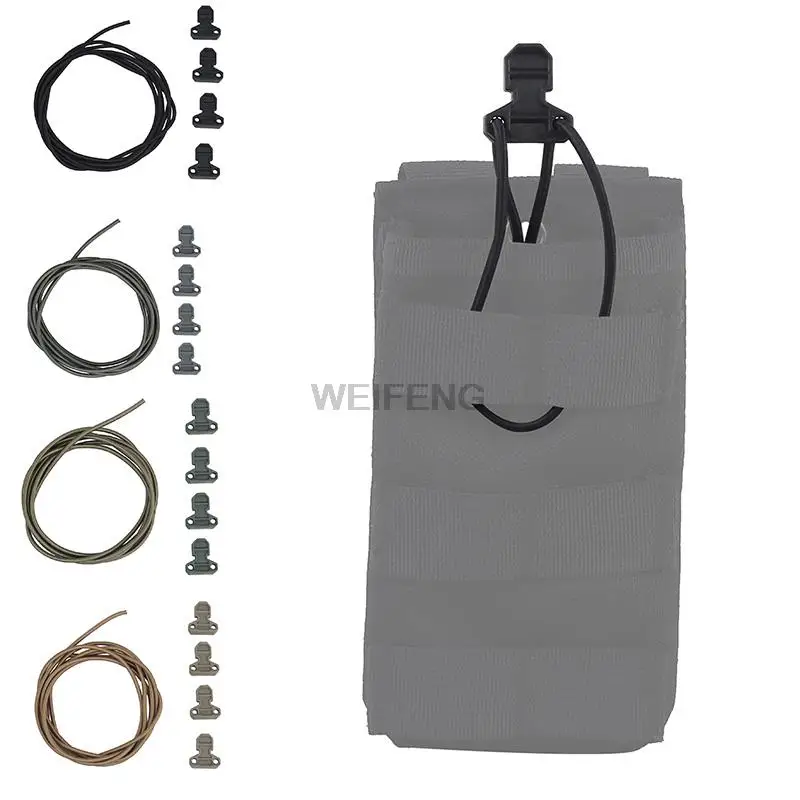 Tactical Magazine Pouch Adjustable Shock Cord Retainer Slip Rubber Pull Tab Bag Fast Draw Elastic Retention Straps for Mag Bag