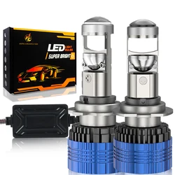 Bi LED Projector Mini Lens Headlight H7 H4 H9 H11 HB3 9006 HB4 Canbus 6000K Car Motorcycle Bulb 30000LM Auto Lamp With Turbo Fan
