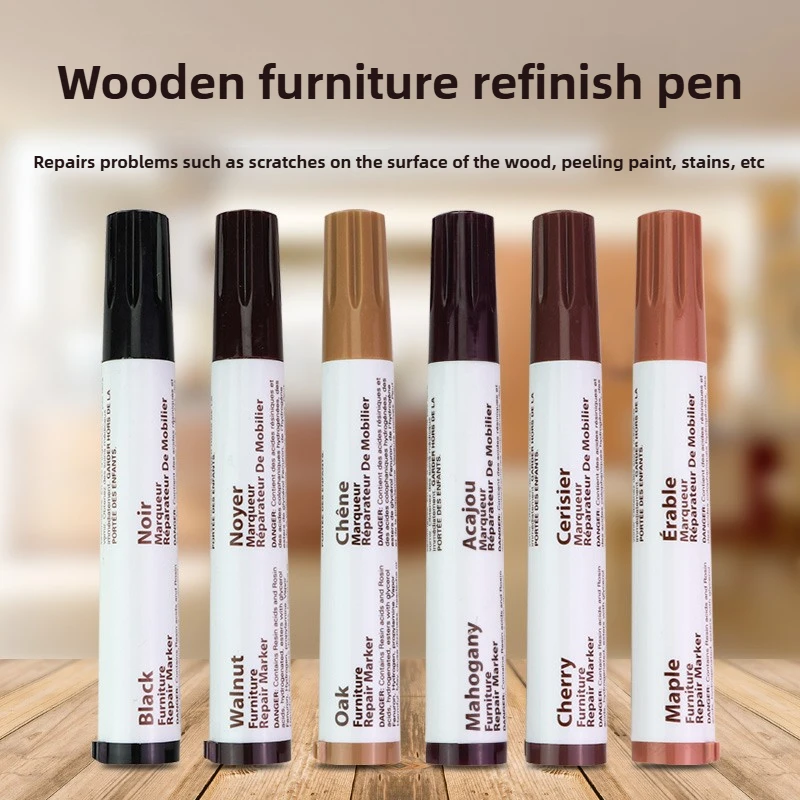 

25/17/12 PCS Waterproof Furniture Paint Markers Crayon Sharpener Set Wood Scratch Repair Pen Kit for Tables Desks Stationery