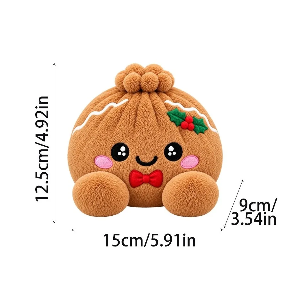 New Soft Christmas Dumpling Squishy Snowflake Pattern Squeezy Stress Relief Steamer Basket Box Bowknot Decor