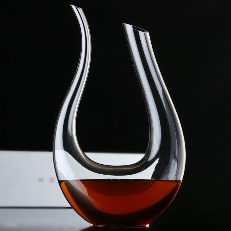 U-shaped wine decanter gift box harp swan decanter Crystal creative wine separator