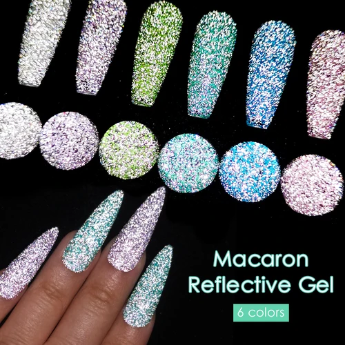 Imagen 2 del producto MEET ACROSS 7ml Macaron Gel reflectante esmalte de uñas Color caramelo efecto diamante llamativo arte de uñas Gel UV barniz LED suministros de uñas