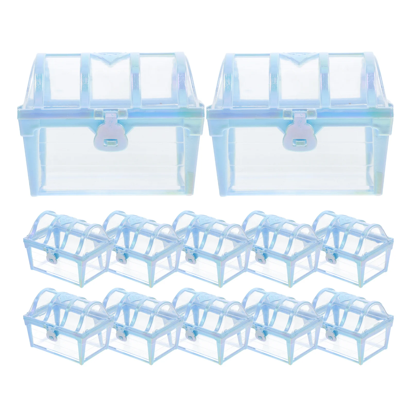 

12Pcs Pearl Color Treasure Chest Candy Holder Lightweight Candy Boxes Party Favor Gift Packaging Wedding Treat