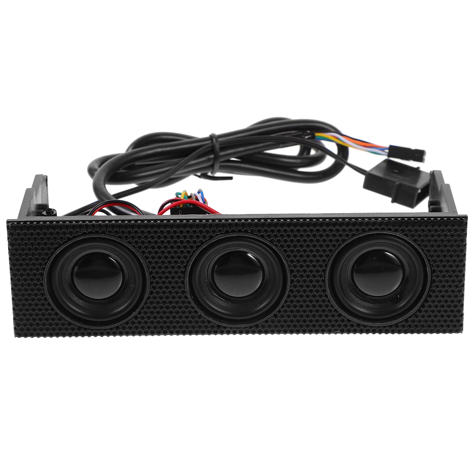 

Black Stereo Speakers for PC Front Panel Computer Case Optical Drive Slot Music Speakers Durable Gaming Pc Accessories
