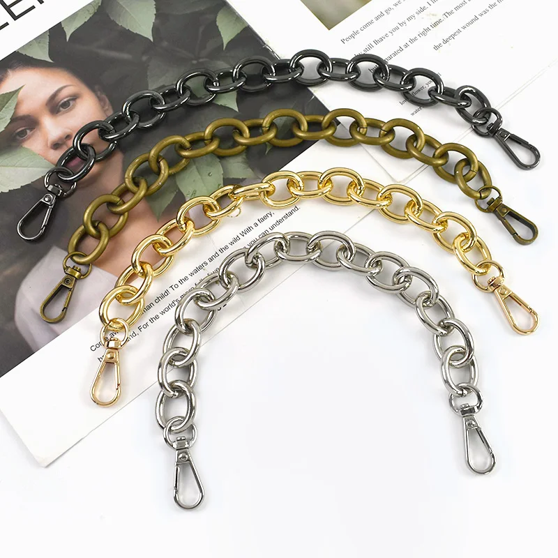 

30/60cm 2/3/5Pcs Metal Bag Chain Ring Buckle Handle Backpack Strap Extension Chains Handbag Adjust Straps DIY Sewing Accessories