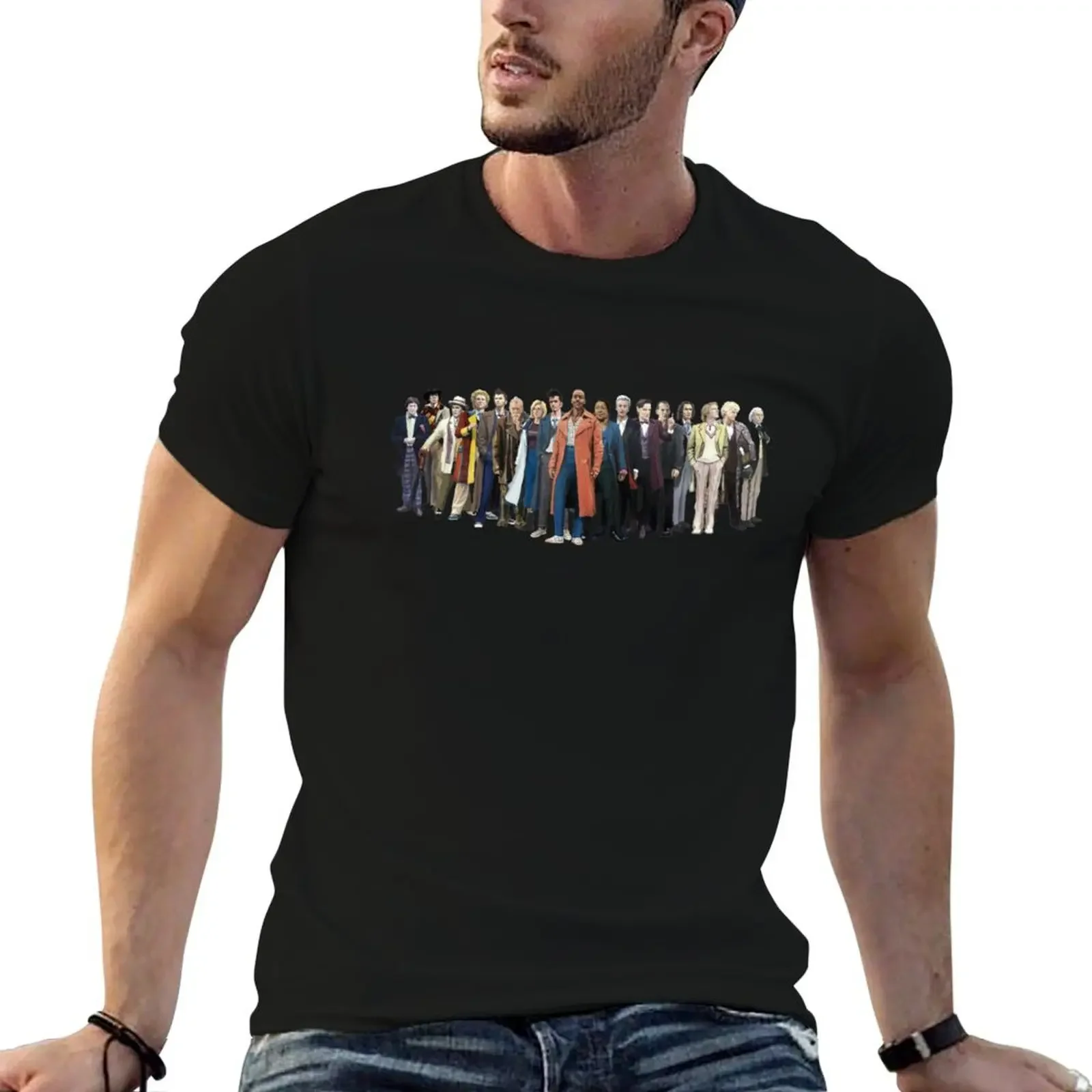 The 17 Drs Whos lineup T-Shirt sports fans Blouse designer shirts plus size clothes black t-shirts for men