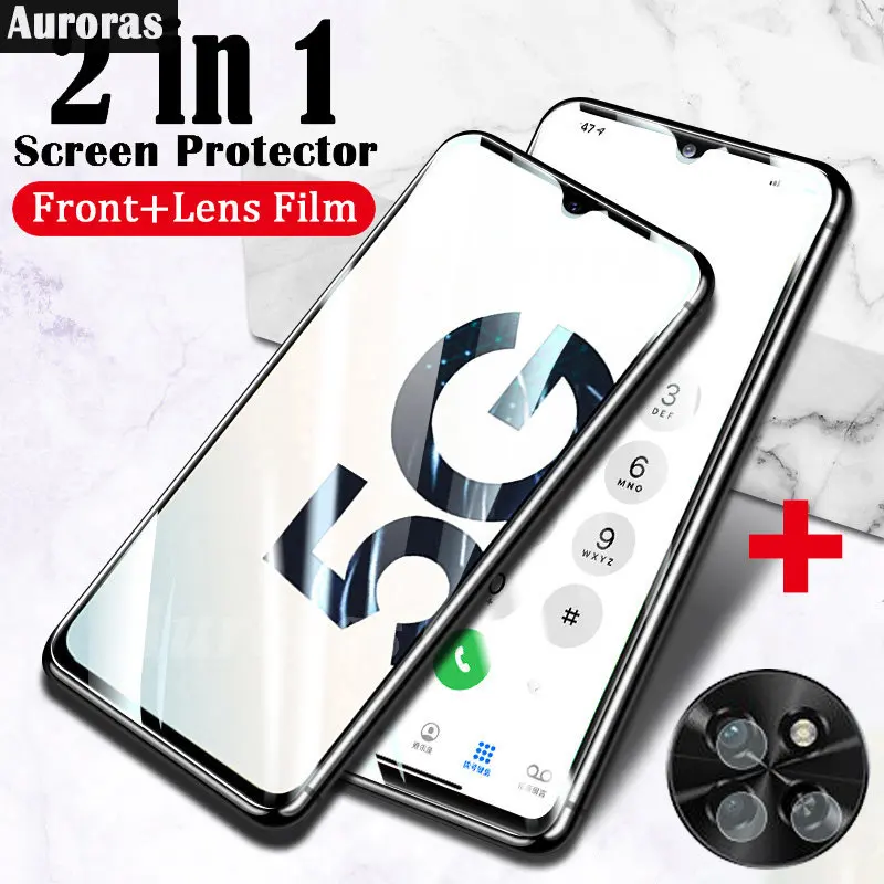 Auroras 2 in 1 Film For Itel S23 Screen HD Protective Film Tempered Glass Film For Itel A60S Lens Protector Film