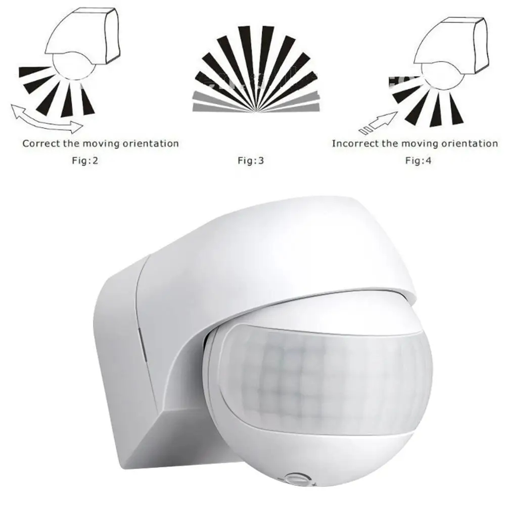 Motion Sensor 220v~240v Motion Automatic Infrared Switch Degree Sensor Rotating Timer 180 Outdoor PIR Light Indoor