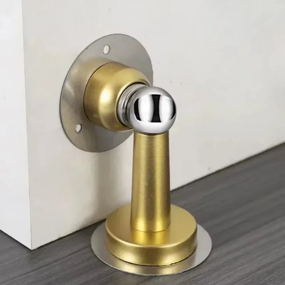 1PCS Stainless Steel Door Stopper Bathroom Magnetic Door Stop Heavy Duty Floor Wall Mount Wind-Proof Door Holder Hardware