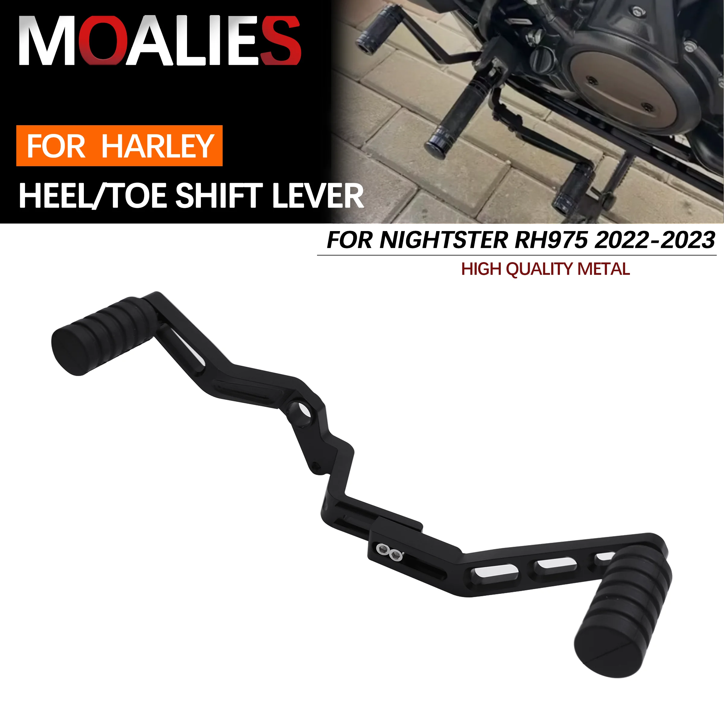 

Для Harley Nightster 975 RH975 RH 975S Special 2022 2023 мотоциклетный рычаг переключения передач на каблуке и носке, черные подножки переключения передач