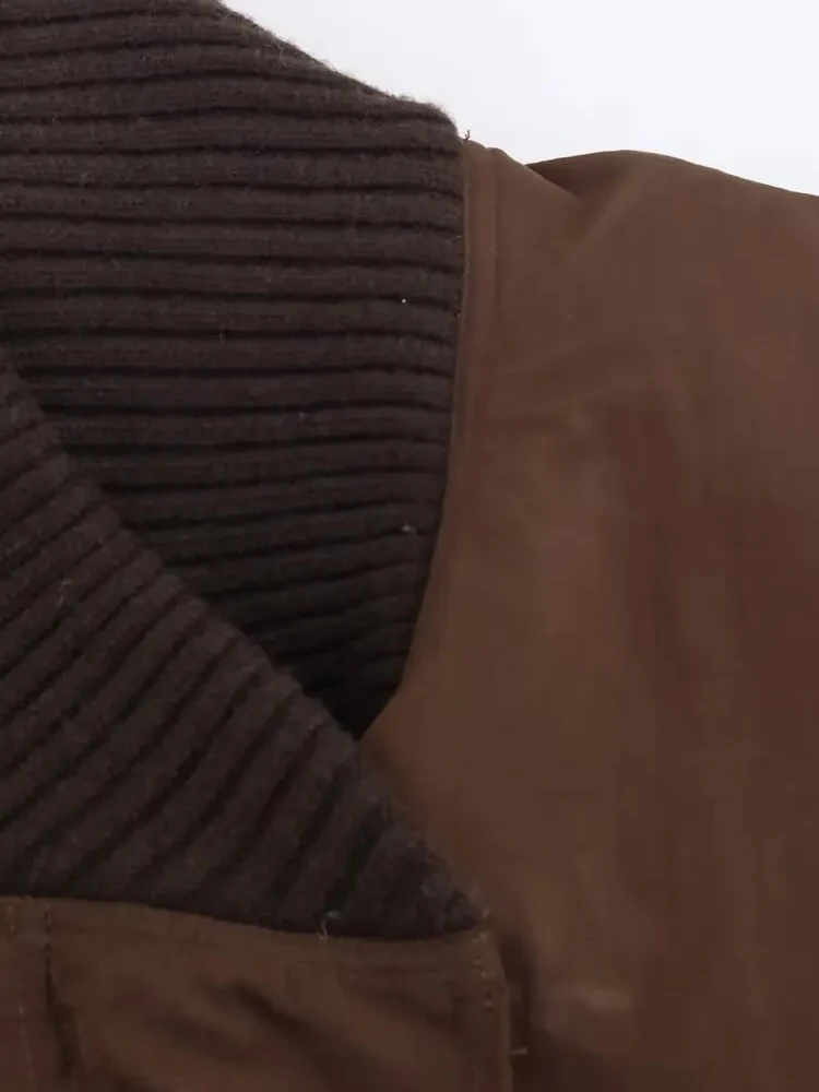 HH Cappotti stile Streetweer autunnali da donna Colletto alla coreana solido Bottoni Tasca con lacci Cerniera Giacche a maniche lunghe moda donna