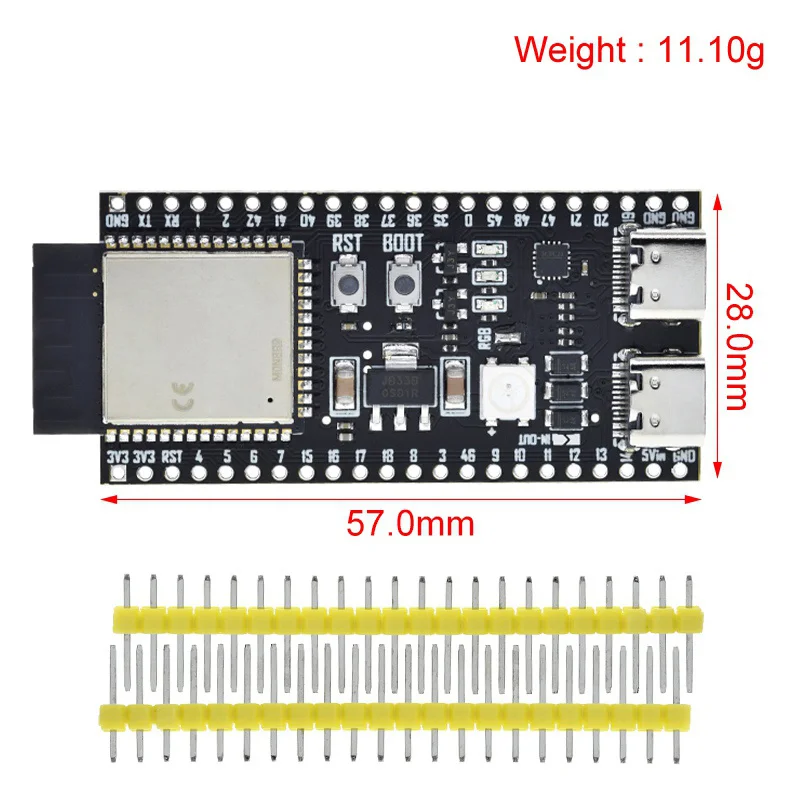 ESP32-S3-DevKitC-1 ESP32-S3 WiFi Bluetooth-compatible BLE 5.0 Mesh Development Board ESP32 Wireless Module N16R8
