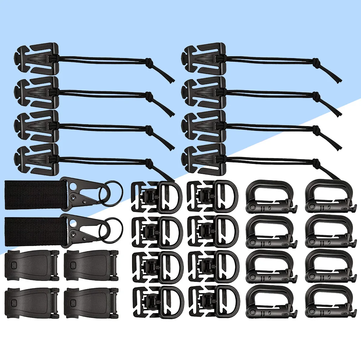 1Set Outdoor Tactical Package Kit Compact Lifesaving Bag with Multi Pocket Organizer for Camping Hiking Travel Adventure Sports