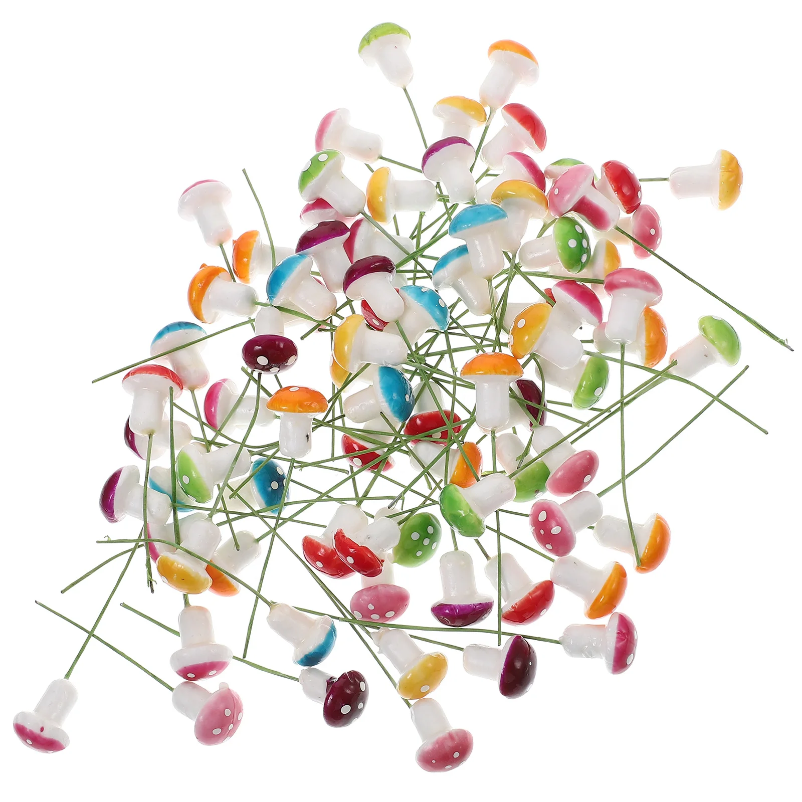 

80pcs Mini Trinkets Foam Mushrooms Decorative Garden Statue Small Ornament Plant Pot Tiny Figurines Lawn Ornaments Miniature