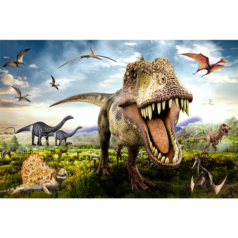 Custom papel de parede bos Tyrannosaurus Rex behang schilderij kamer muurschilderingen Dinosaurus dieren behang home decor Stickers