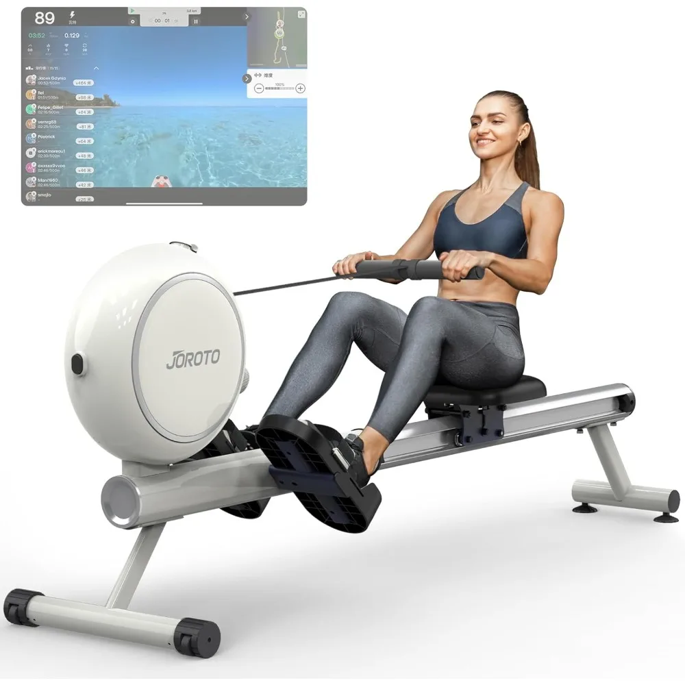 

Rowing Machine for Home Use Retractable Aluminium Rail Save Space and Phone Holder (JR40W) Exercise Apparatus for Exercise Rower