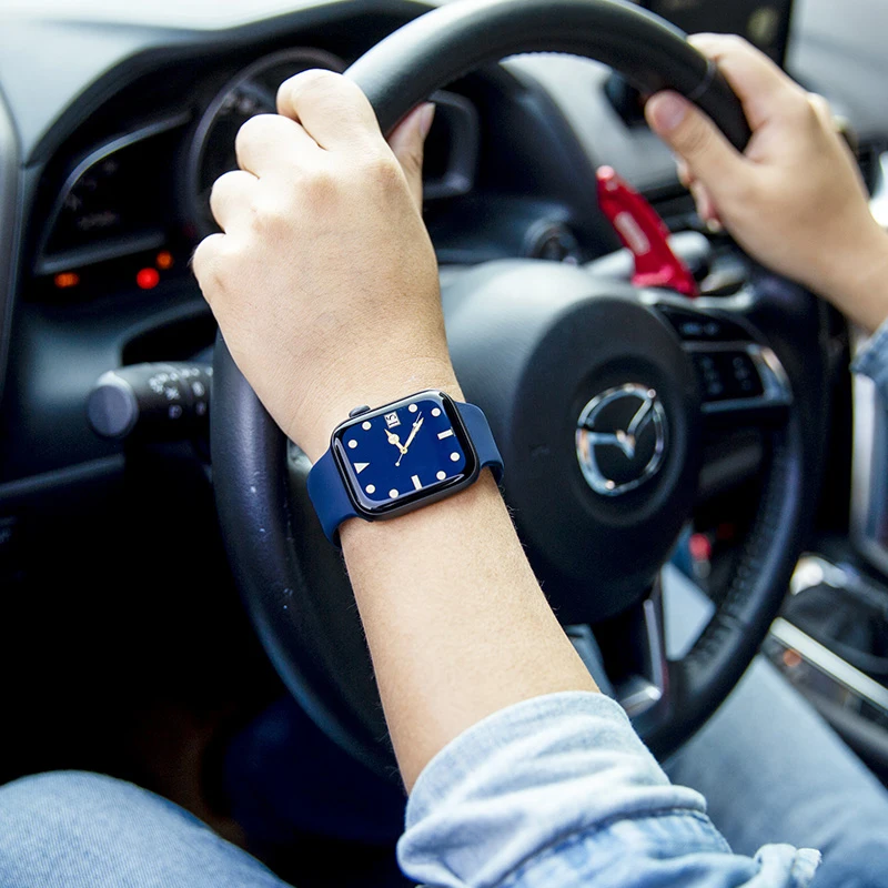 Ремешок силиконовый для Apple Watch band 45 мм 44 мм 42 мм 41 мм 40 мм 44 мм, браслет correa для iWatch series 5 4 3 8 6 SE 7 8 9 Ultra 2 49 мм