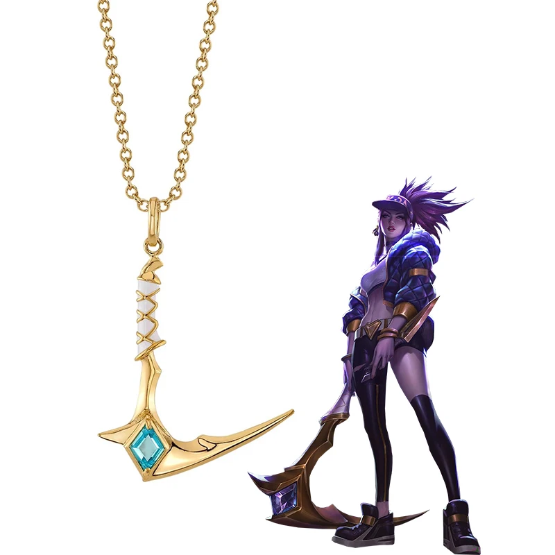 Game LOL KDA Akali Cosplay Necklace Prop Model Pendant Halloween Jewelry Accessories Gifts