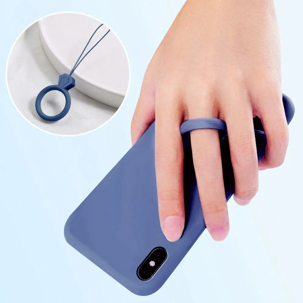 

Shatter-resistant Soft Rubber Anti-lost Mobile Phone Lanyard Keys Phones Strap Silicone Ring Pendant Ring Strap